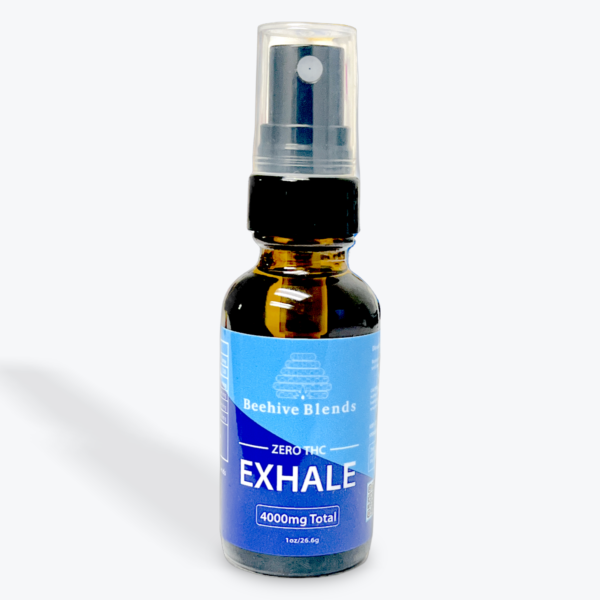 A spray top bottle of our Exhale Spray Tincture.