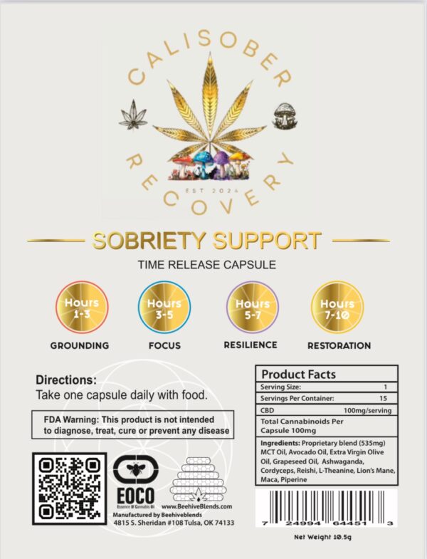 Cali Sober Sobriety Support Capsule (15 pack)