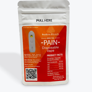 A package of Beehive Blend's "Pain" Disposable Vape.