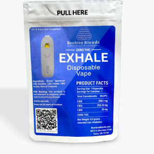 A package containing a disposable Vape for Anxiety by Beehive Blends.